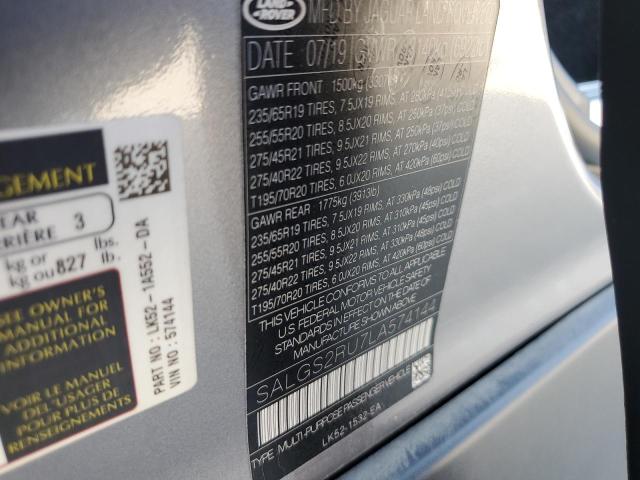 Photo 12 VIN: SALGS2RU7LA574144 - LAND ROVER RANGE ROVE 