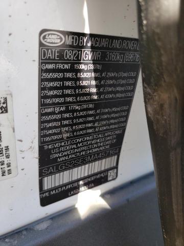 Photo 12 VIN: SALGS2SE3MA457164 - LAND ROVER RANGE ROVE 