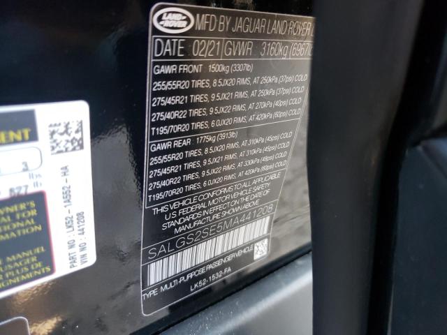 Photo 9 VIN: SALGS2SE5MA441208 - LAND ROVER RANGE ROVE 