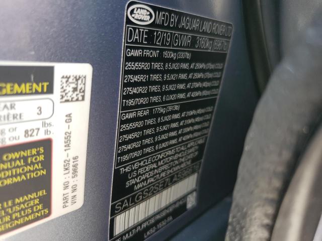 Photo 11 VIN: SALGS2SE7LA596616 - LAND ROVER RANGE ROVE 