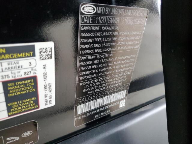 Photo 13 VIN: SALGS2SE7MA426922 - LAND ROVER RANGE ROVE 