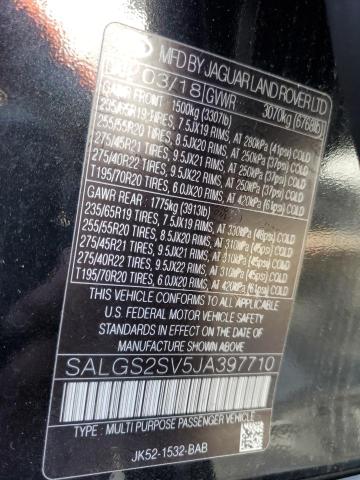 Photo 12 VIN: SALGS2SV5JA397710 - LAND ROVER RANGE ROVE 