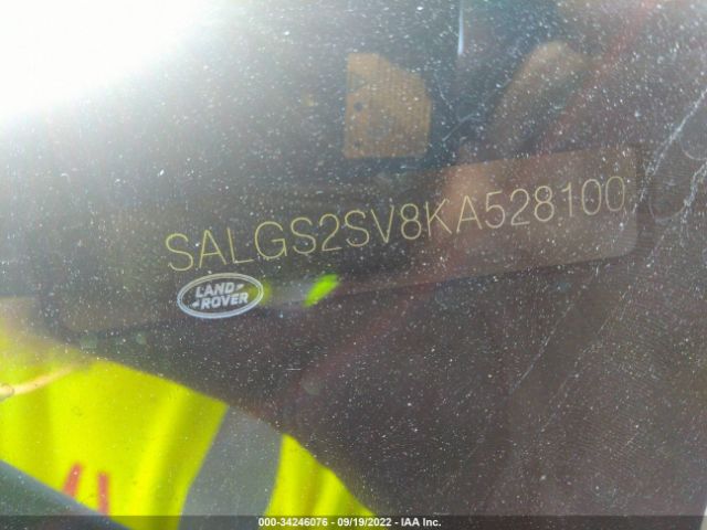 Photo 8 VIN: SALGS2SV8KA528100 - LAND ROVER RANGE ROVER 