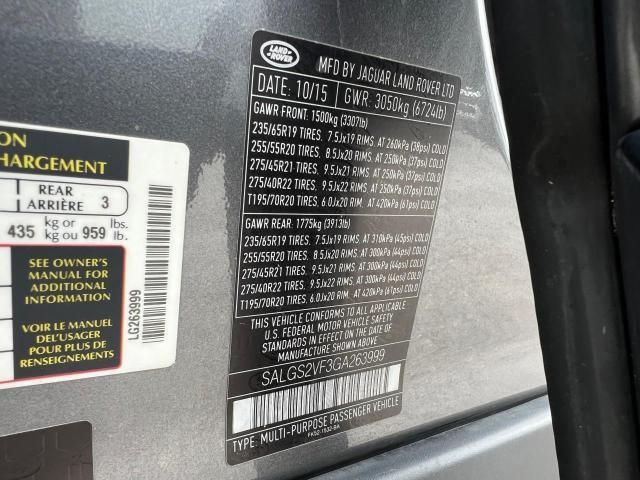 Photo 14 VIN: SALGS2VF3GA263999 - LAND ROVER RANGE ROVE 