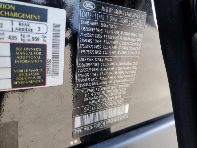 Photo 12 VIN: SALGS2VF5GA267682 - LAND ROVER RANGEROVER 