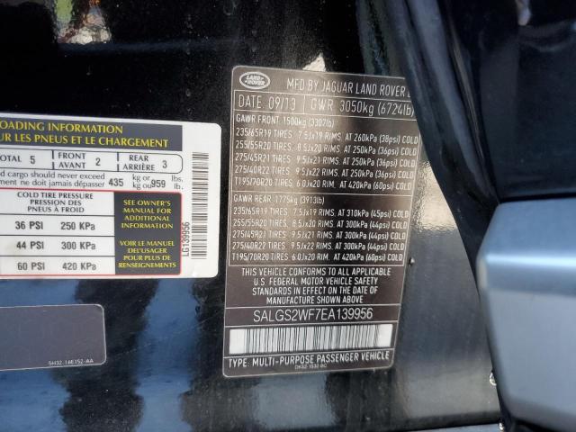 Photo 12 VIN: SALGS2WF7EA139956 - LAND ROVER RANGE ROVE 