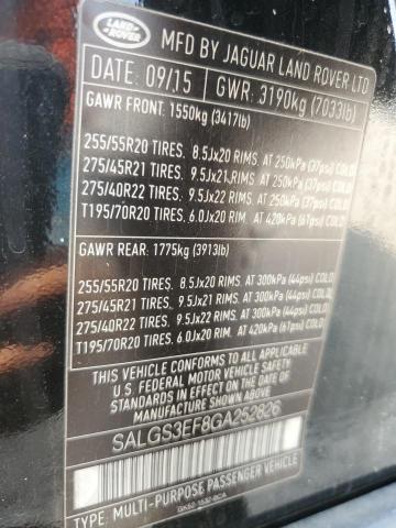 Photo 13 VIN: SALGS3EF8GA252826 - LAND ROVER RANGE ROVE 