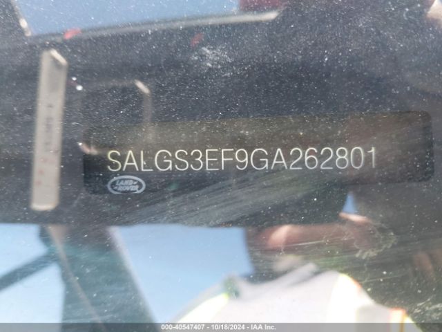 Photo 8 VIN: SALGS3EF9GA262801 - LAND ROVER RANGE ROVER 