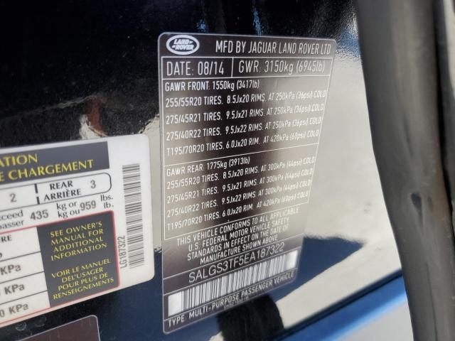 Photo 12 VIN: SALGS3TF5EA187322 - LAND ROVER RANGE ROVE 