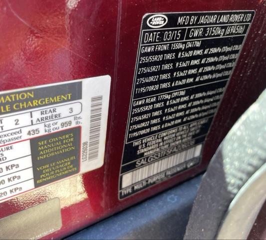 Photo 9 VIN: SALGS3TF5FA226038 - LAND ROVER RANGE ROVE 