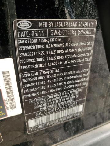 Photo 12 VIN: SALGS3TFXEA172251 - LAND ROVER RANGE ROVE 