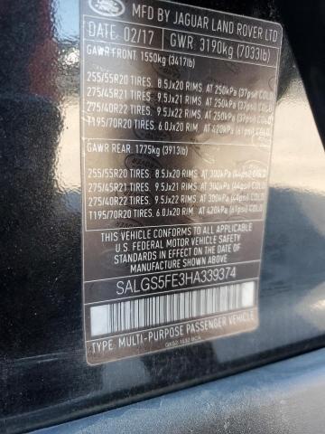 Photo 12 VIN: SALGS5FE3HA339374 - LAND ROVER RANGE ROVE 