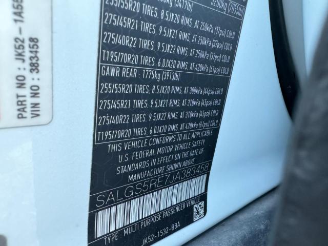 Photo 8 VIN: SALGS5RE7JA383458 - LAND ROVER RANGE ROVE 