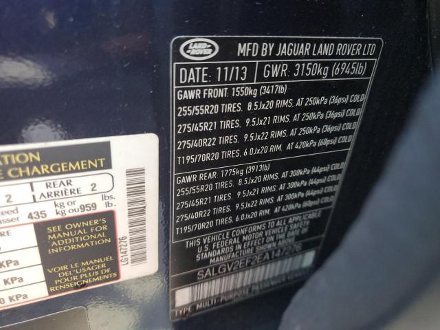 Photo 12 VIN: SALGV2EF2EA147276 - LAND ROVER RANGE ROVE 