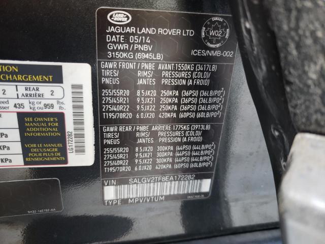 Photo 12 VIN: SALGV2TF8EA172282 - LAND ROVER RANGE ROVE 