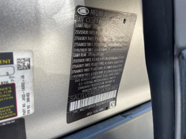 Photo 9 VIN: SALGV5RE0JA396463 - LAND ROVER RANGE ROVE 