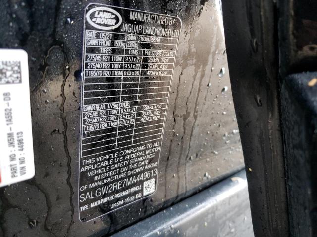 Photo 9 VIN: SALGW2RE7MA449613 - LAND ROVER RANGE ROVE 