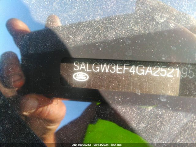 Photo 8 VIN: SALGW3EF4GA252195 - LAND ROVER RANGE ROVER 