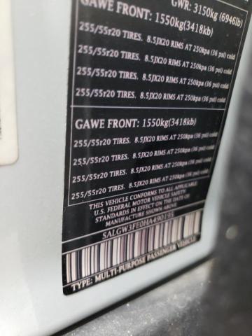 Photo 9 VIN: SALGW3FE0HA490195 - LAND ROVER RANGE ROVER 