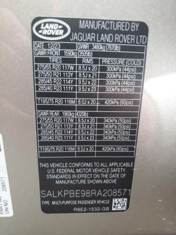 Photo 13 VIN: SALKPBE98RA208571 - LAND ROVER RANGE ROVE 