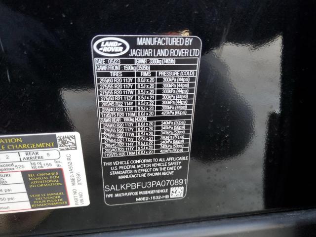 Photo 12 VIN: SALKPBFU3PA070891 - LAND ROVER RANGE ROVE 