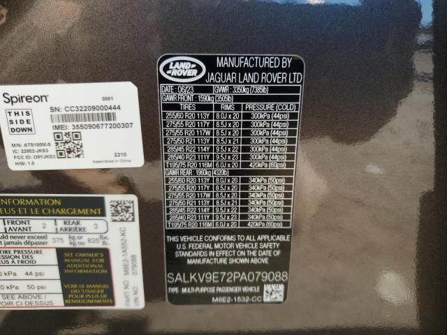 Photo 12 VIN: SALKV9E72PA079088 - LAND ROVER RANGE ROVE 