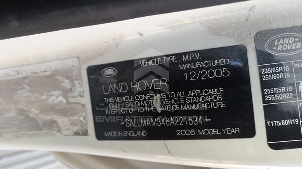 Photo 2 VIN: SALLMAM346A221534 - RANGE ROVER AUTOBIOGRAPHY 