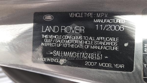 Photo 2 VIN: SALLMAM347A248151 - LAND ROVER RANGE ROVER 