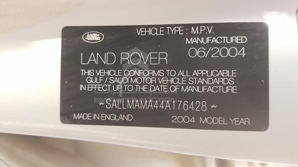 Photo 3 VIN: SALLMAMA44A176428 - LAND ROVER RANGE ROVER 