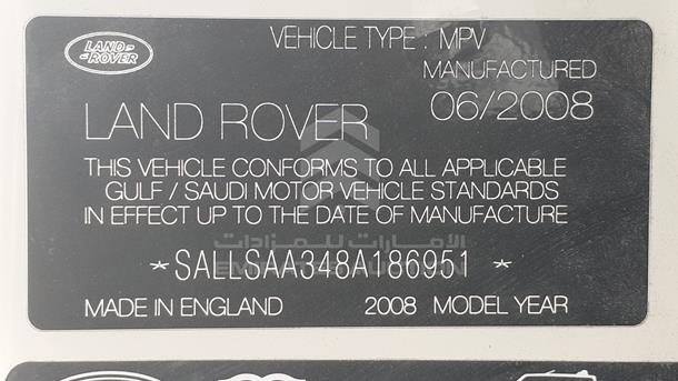 Photo 2 VIN: SALLSAA348A186951 - RANGE ROVER SPORT 