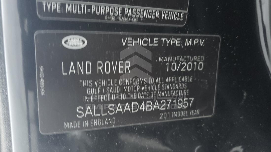 Photo 2 VIN: SALLSAAD4BA271957 - RANGE ROVER SPORT 