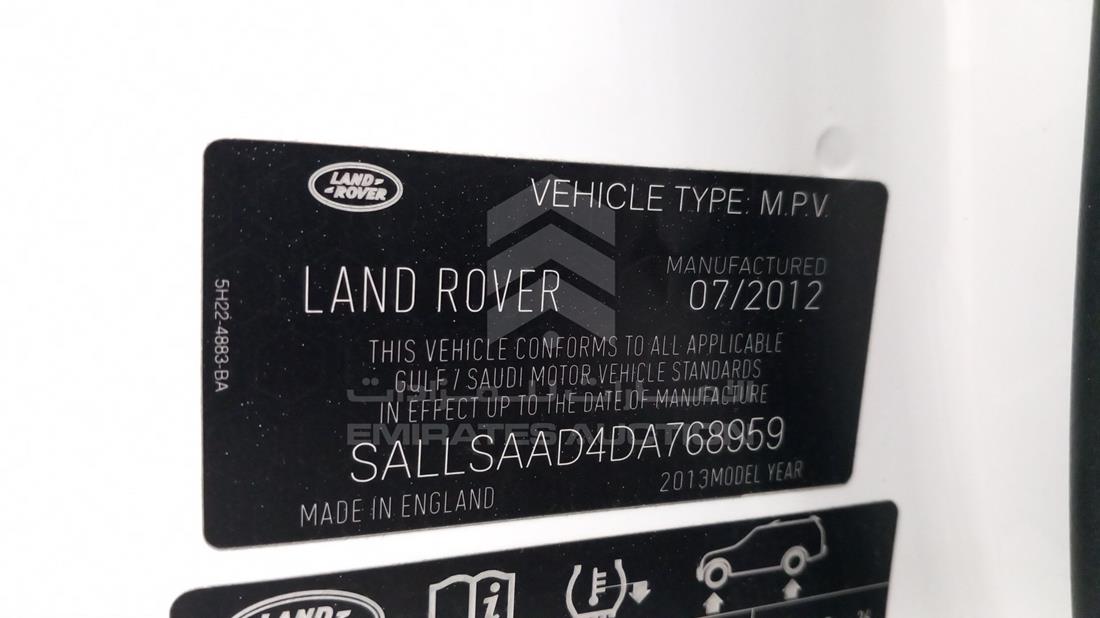 Photo 2 VIN: SALLSAAD4DA768959 - RANGE ROVER SPORT 