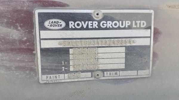 Photo 2 VIN: SALLTGM34YA249864 - LAND ROVER DISCOVERY 