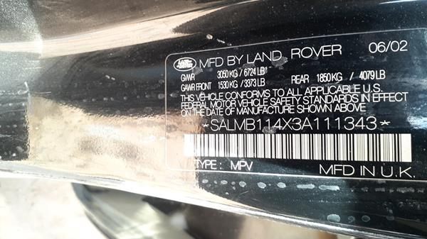 Photo 2 VIN: SALMB114X3A111343 - RANGE ROVER HSE 