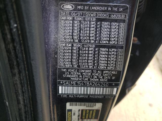 Photo 12 VIN: SALME15478A264240 - LAND ROVER RANGE ROVE 