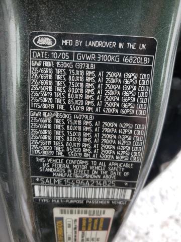 Photo 12 VIN: SALME15496A214825 - LAND ROVER RANGE ROVE 