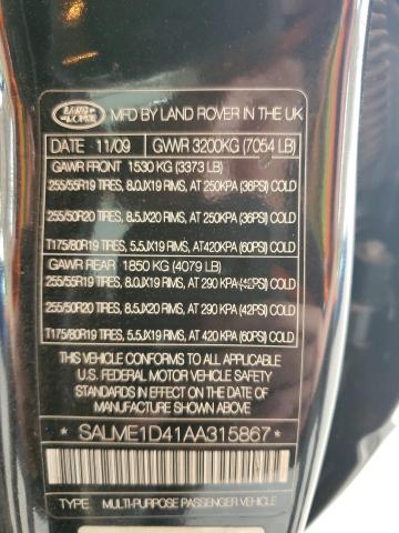 Photo 11 VIN: SALME1D41AA315867 - LAND ROVER RANGEROVER 