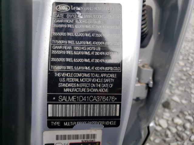 Photo 12 VIN: SALME1D41CA376476 - LAND ROVER RANGE ROVE 