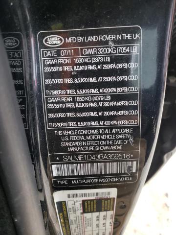 Photo 13 VIN: SALME1D43BA359516 - LAND ROVER RANGE ROVE 