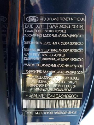 Photo 12 VIN: SALME1D44BA348900 - LAND ROVER RANGE ROVER 