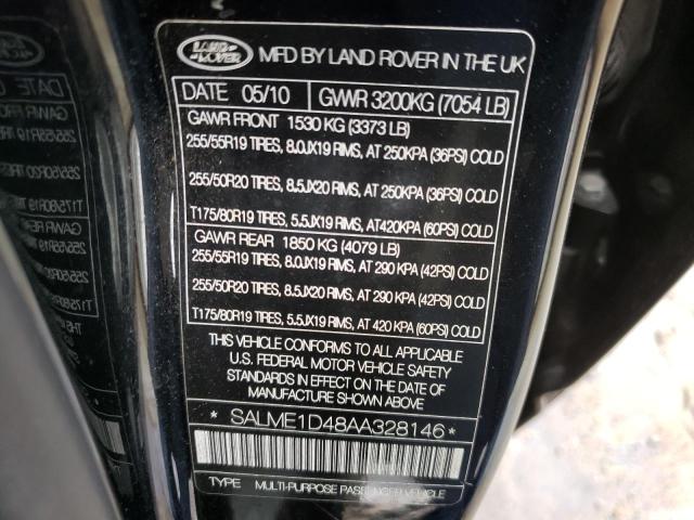 Photo 9 VIN: SALME1D48AA328146 - LAND ROVER RANGE ROVE 