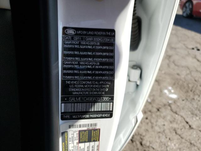 Photo 12 VIN: SALME1D49BA351386 - LAND ROVER RANGE ROVE 