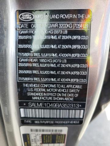 Photo 12 VIN: SALME1D49BA352313 - LAND ROVER RANGE ROVE 