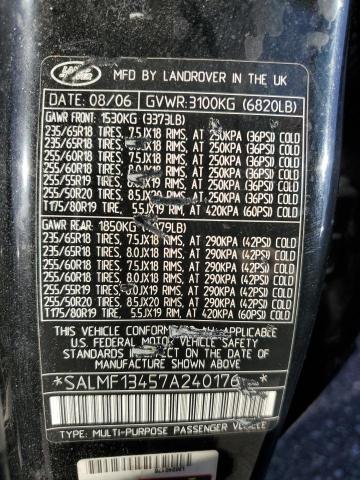 Photo 11 VIN: SALMF13457A240176 - LAND ROVER RANGEROVER 