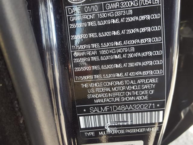 Photo 9 VIN: SALMF1D48AA320271 - LAND ROVER RANGE ROVE 