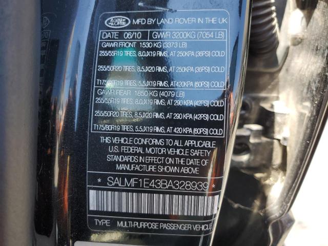 Photo 12 VIN: SALMF1E43BA328939 - LAND ROVER RANGE ROVE 