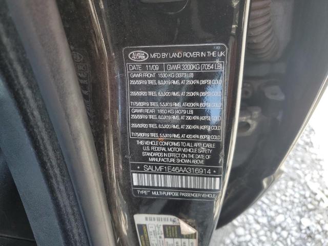 Photo 11 VIN: SALMF1E46AA316914 - LAND ROVER RANGEROVER 