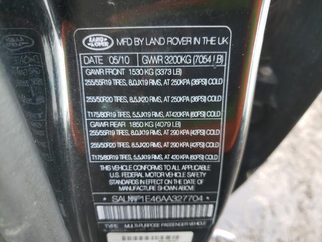 Photo 9 VIN: SALMF1E46AA327704 - LAND ROVER RANGE ROVE 