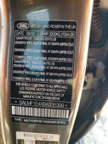 Photo 11 VIN: SALMF1E4XBA335399 - LAND ROVER RANGE ROVE 