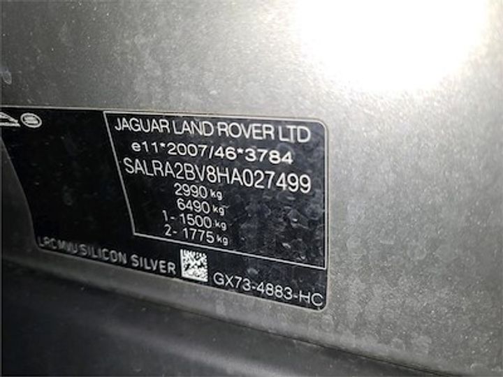 Photo 11 VIN: SALRA2BV8HA027499 - LAND ROVER DISCOVERY - 2017 